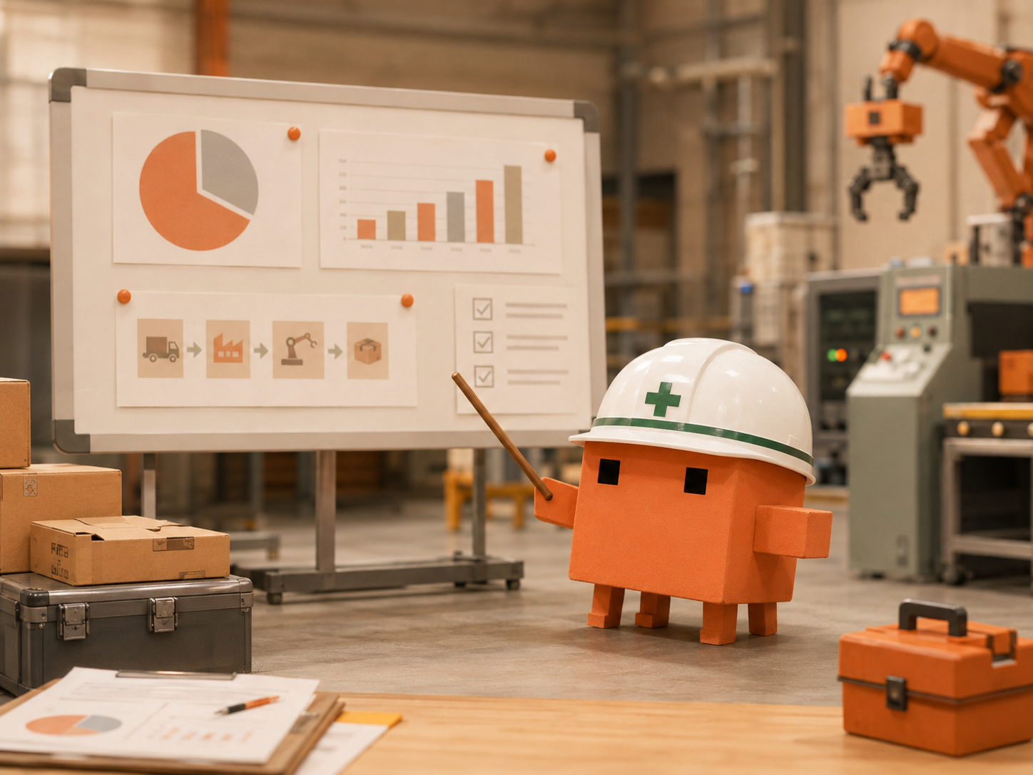 しゅうへいのイメージ（造船パイプ製造の効率化現場）